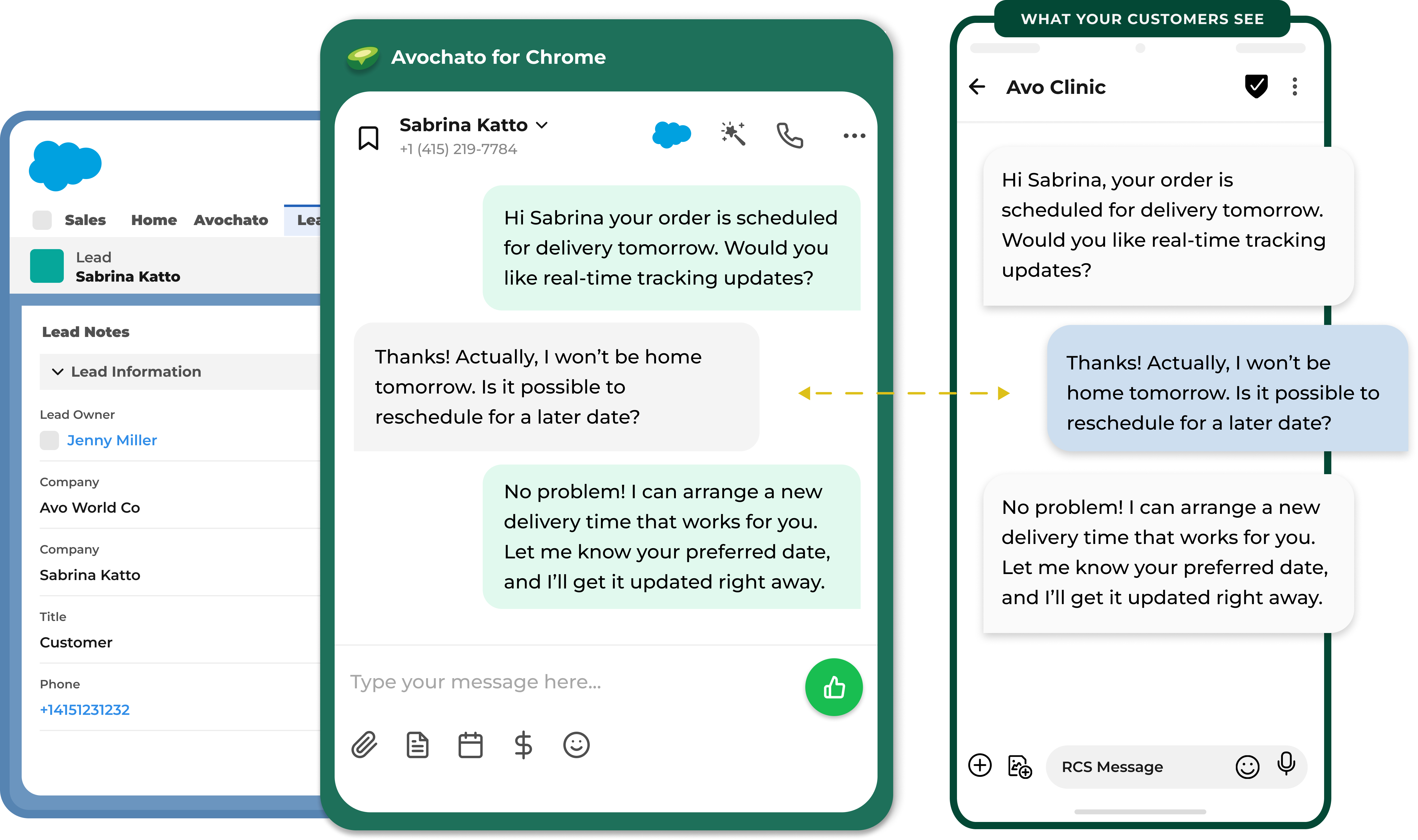 Chrome Salesforce integration example